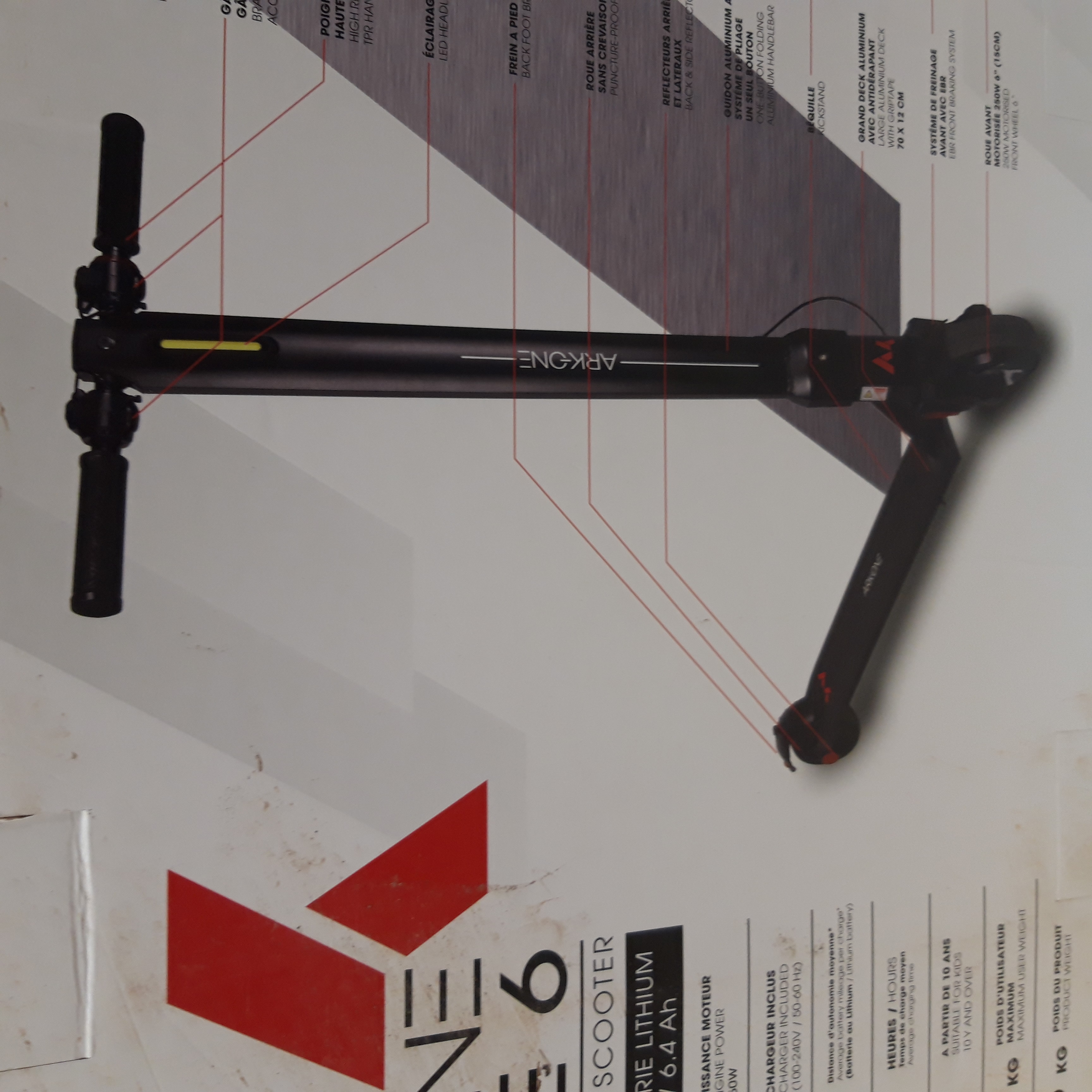 Trottinette électrique pliable, Arkone E-Ride 6 - Comme neuf sur Label Emmaüs